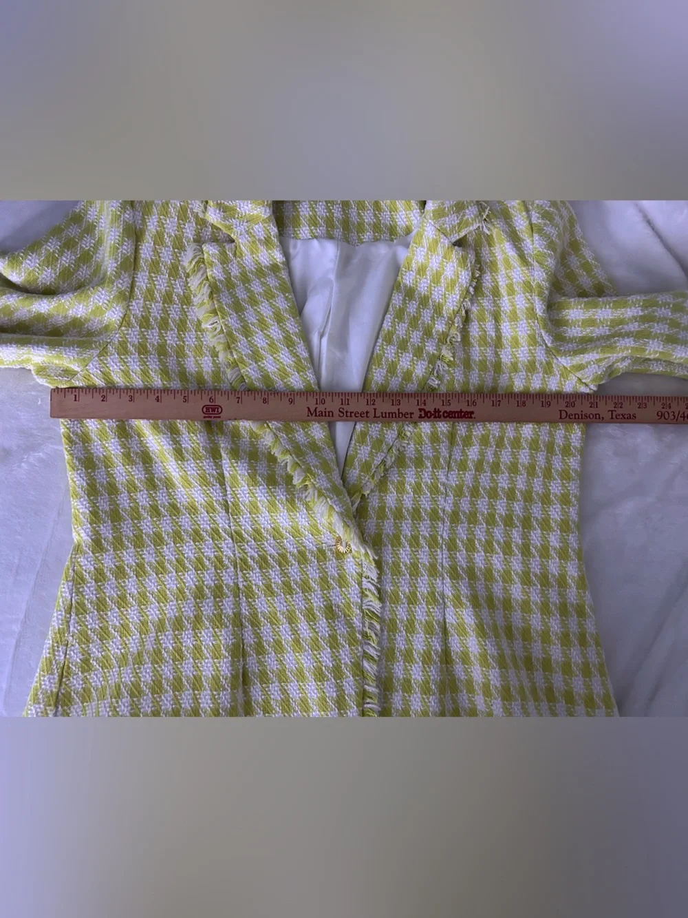 Nanette Lepore Yellow Blazer Jacket Size Large - Picture 9 of 11